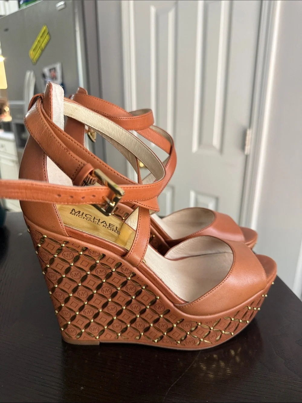 MICHAEL Michael Kors Gabriella platform wedge sandals in a 